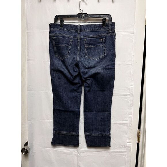 🍁3/$18 Simply‎ Vera Wang Women Size 6 Capri Blue Jeans Straight Wide Hem BFD-C - Picture 6 of 9